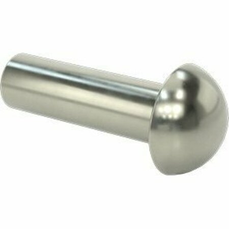BSC PREFERRED Steel Domed Head Solid Rivets 3/16 Diameter for 0.531 Maximum Material Thickness, 125PK 97300A667